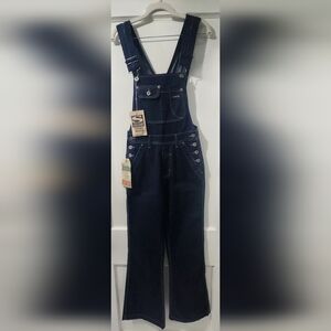 ✨💙NWT Vintage Silver Jeans Co Trainmaster Denim Overalls Raw Rinsed Size XS/25